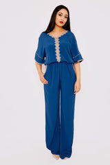 French blue jumpsuit