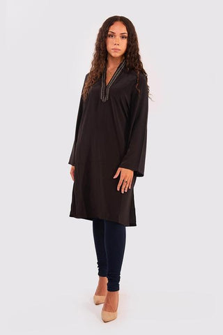 Chourouch black tunic top