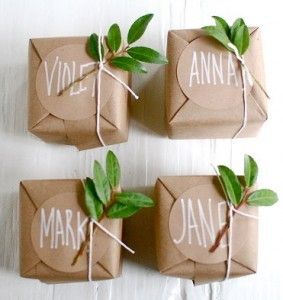 recycled brown wrapping paper rolls