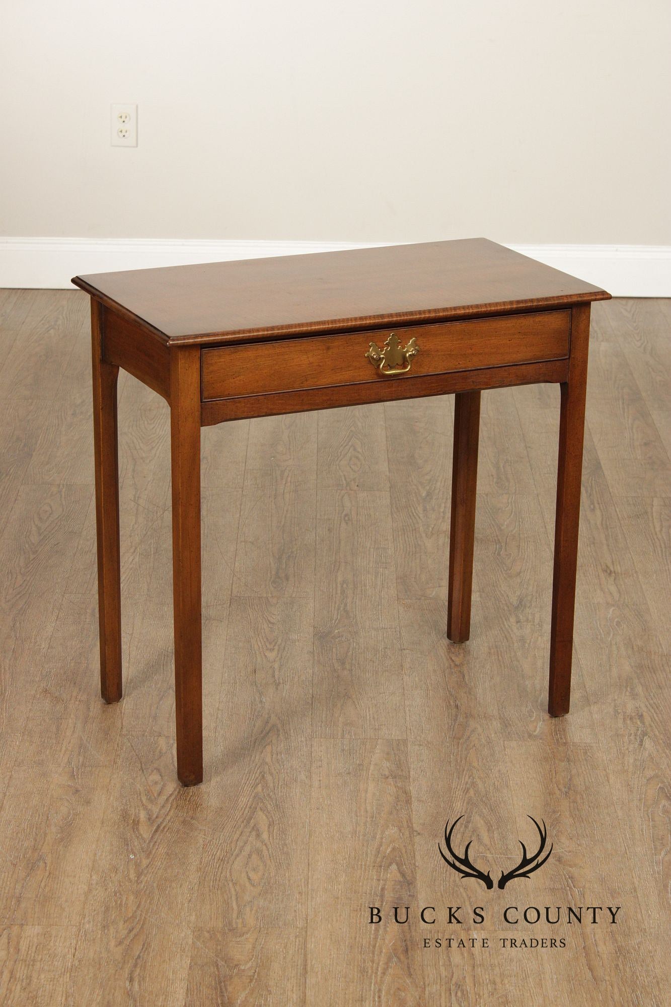 Pair of Mahogany Console Tables with Kittinger Williamsburg Adaptation