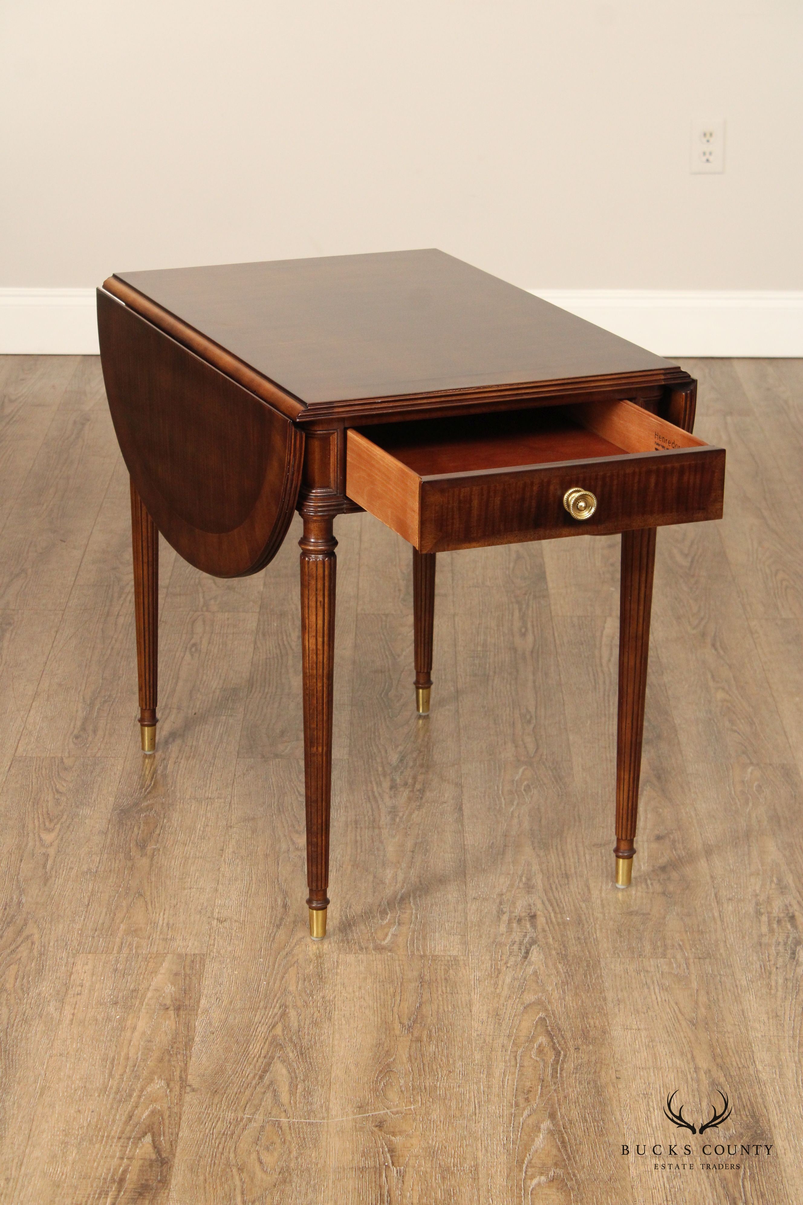 Pembroke Table in Henredon's Federal Style with Drop-Leaf Design