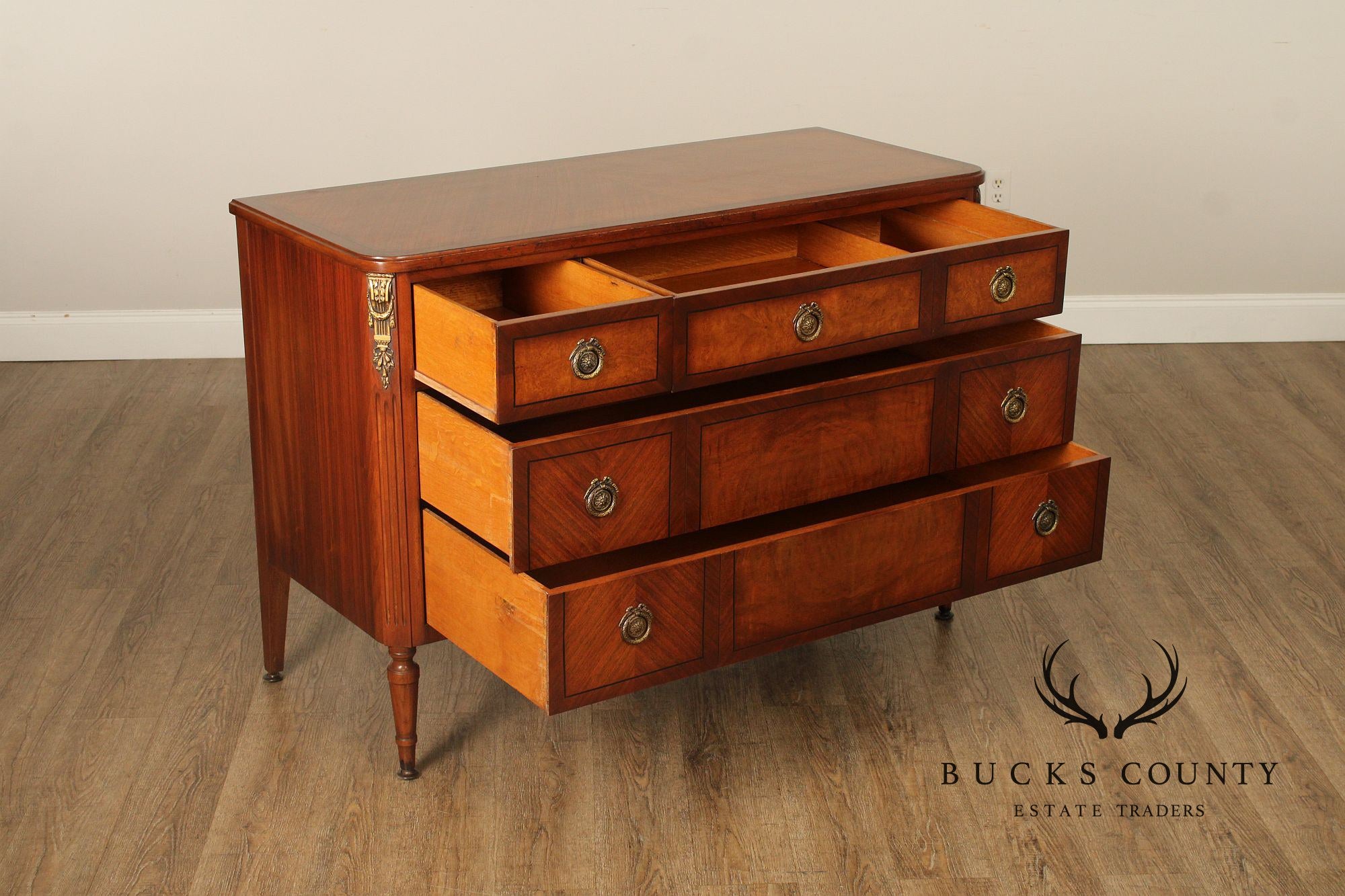 Walnut Commode in French Louis XVI Style from Tobey Furniture Co., Inspired by the 1930s