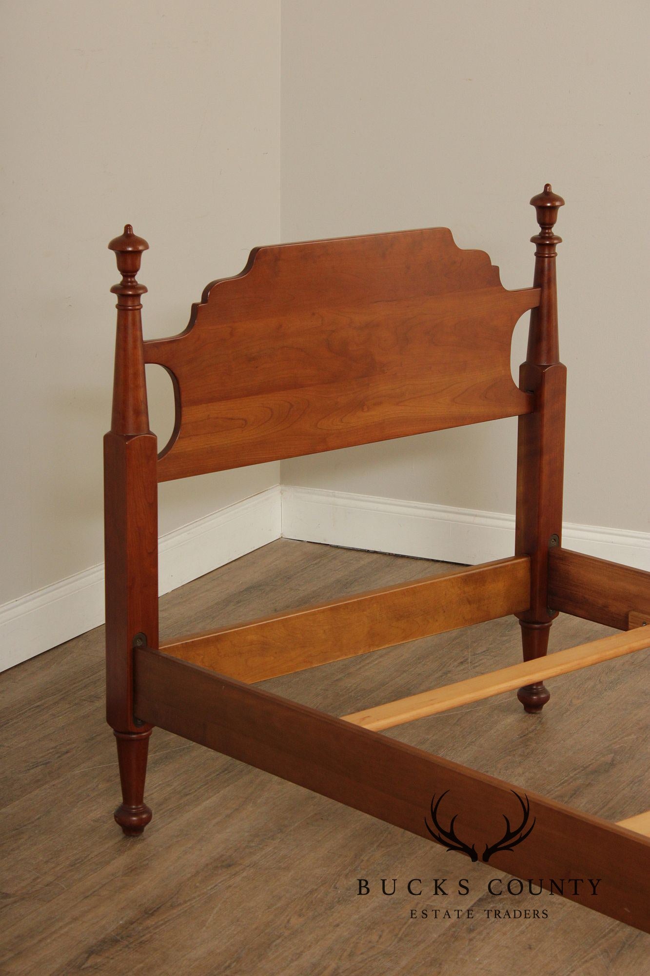 Pair of Stickley Cherry Valley Twin Poster Beds