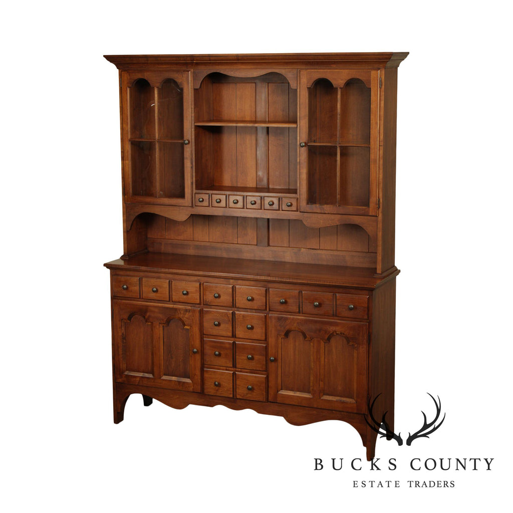 Pennsylvania House Maple Step Back Hutch China Cabinet Bucks