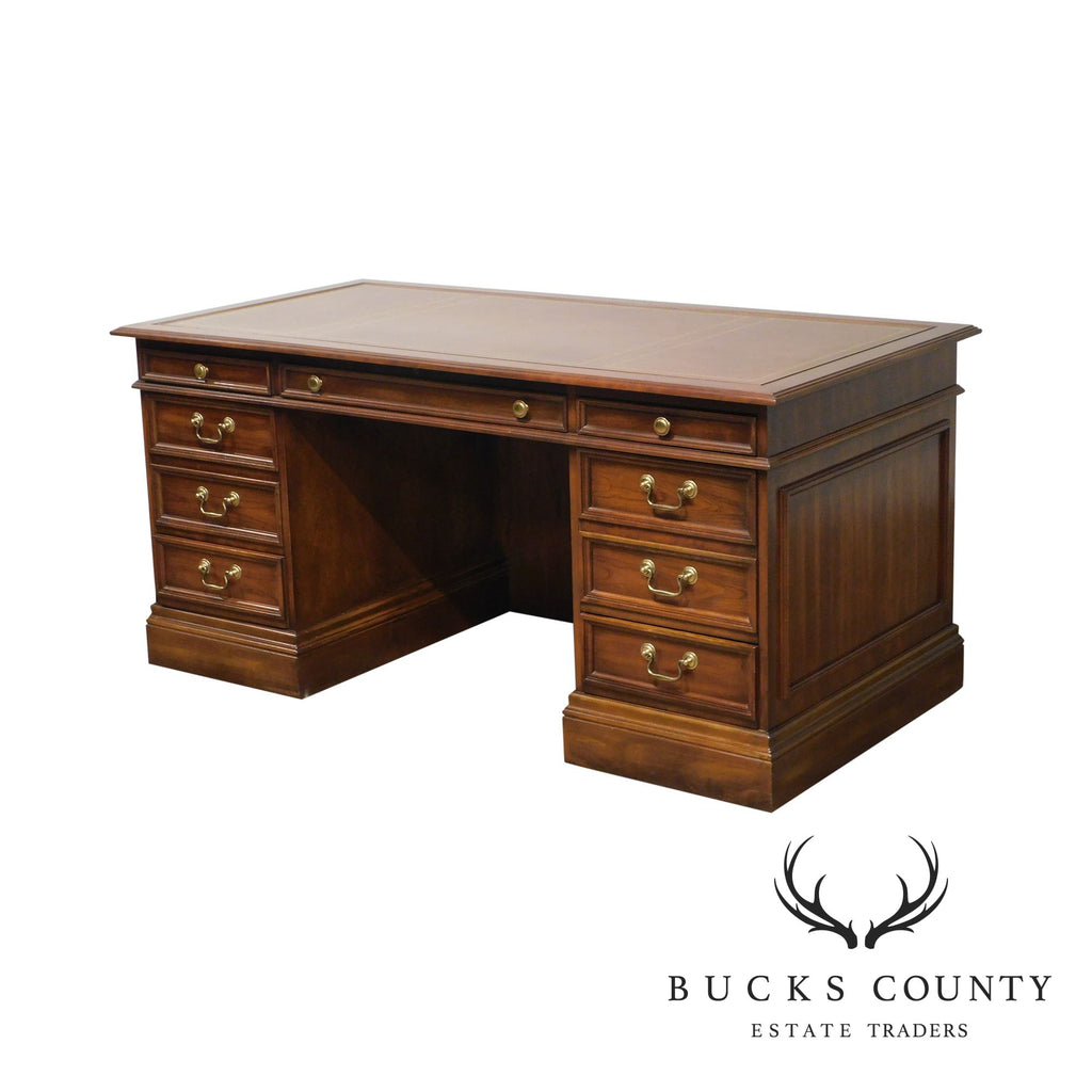 Sligh Traditional Leather Top Executive Desk Bucks County Estate