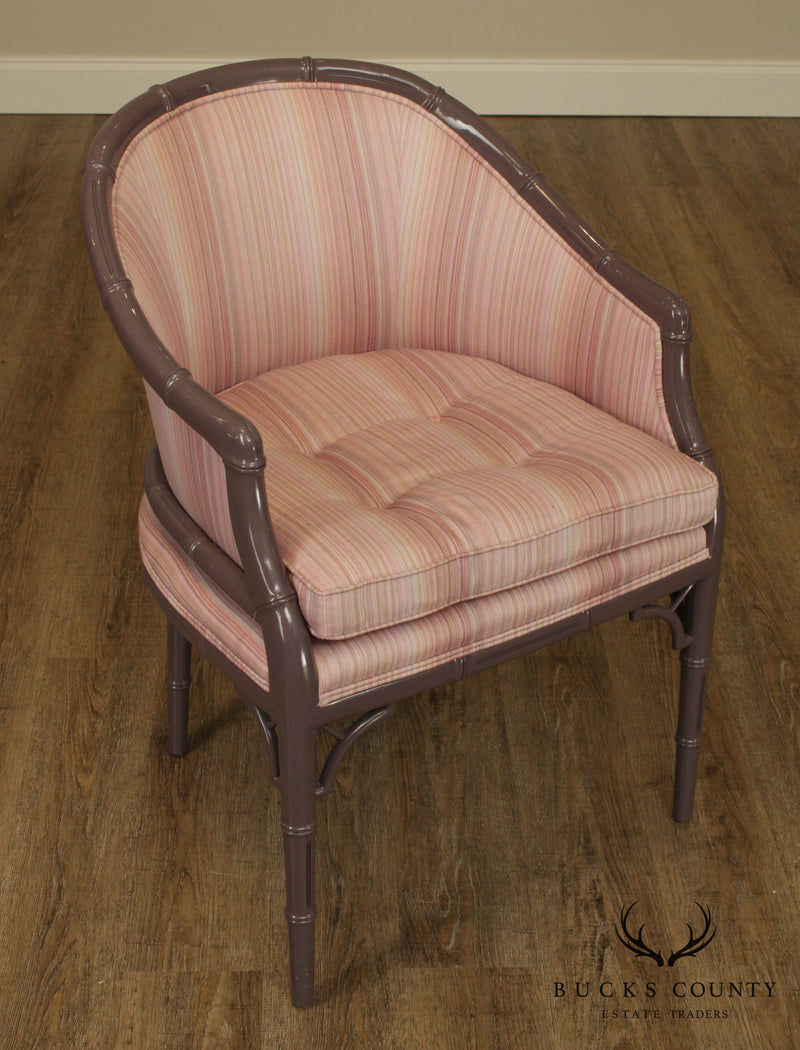 mauve tub chair