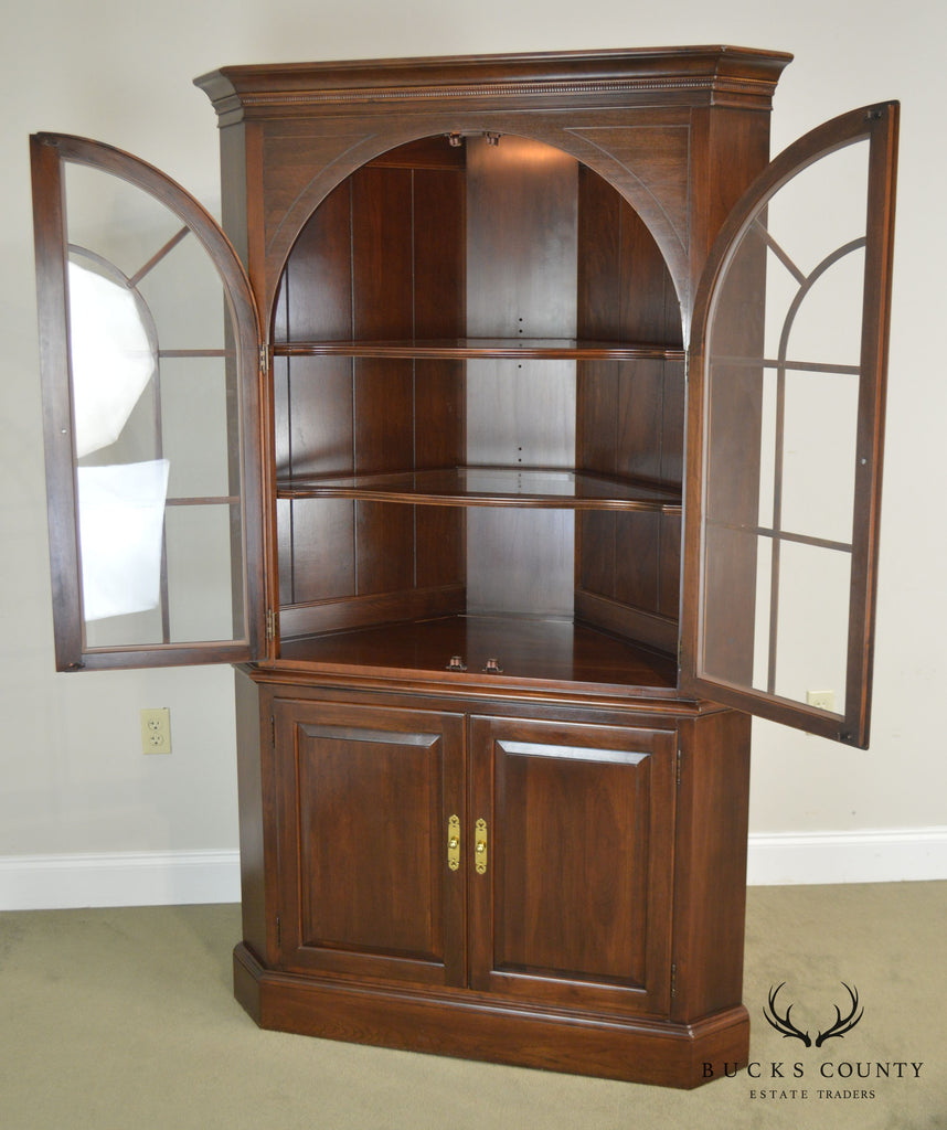 Ethan Allen Georgian Court Cherry Traditional Corner Cabinet