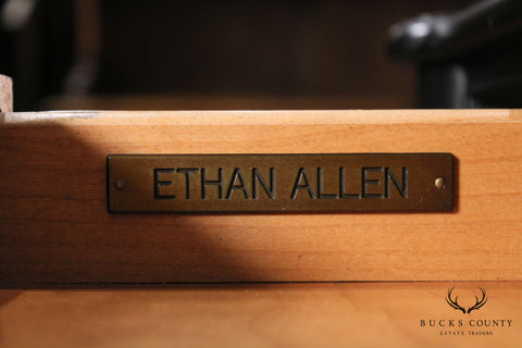 Ethan Allen Black Regency Style Emily Petite Desk Bucks County