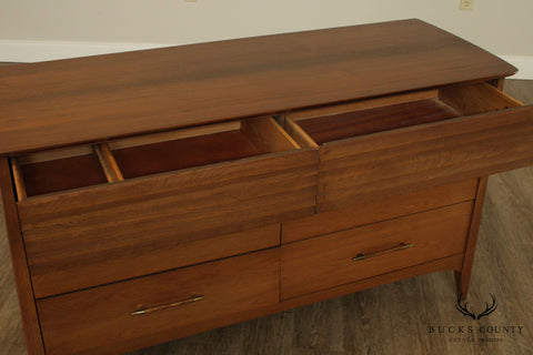 Harmony House Mid Century Modern Walnut 6 Drawer Dresser Bucks