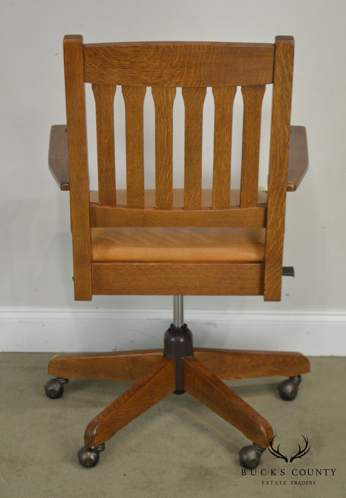 Stickley Mission Collection Oak Desk Chair Bucks County Estate