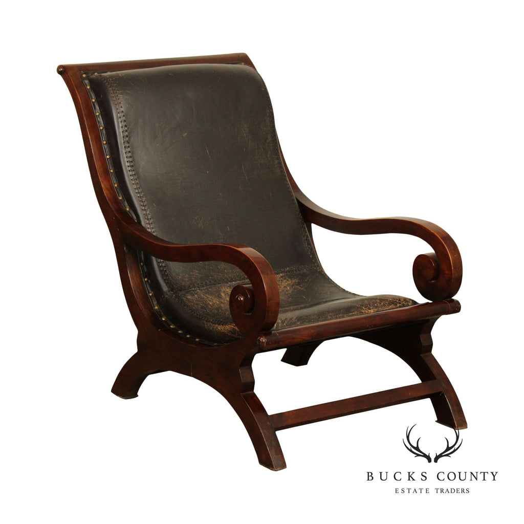 leather plantation chair