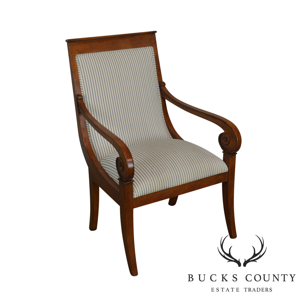 Ethan Allen Regency Style Library Arm Chair Bucks County Estate