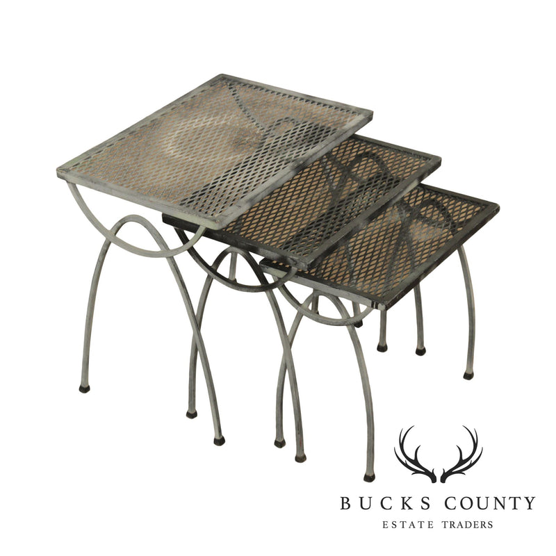 wrought iron stacking tables