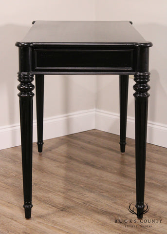 Ethan Allen Black Regency Style Emily Petite Desk Bucks County