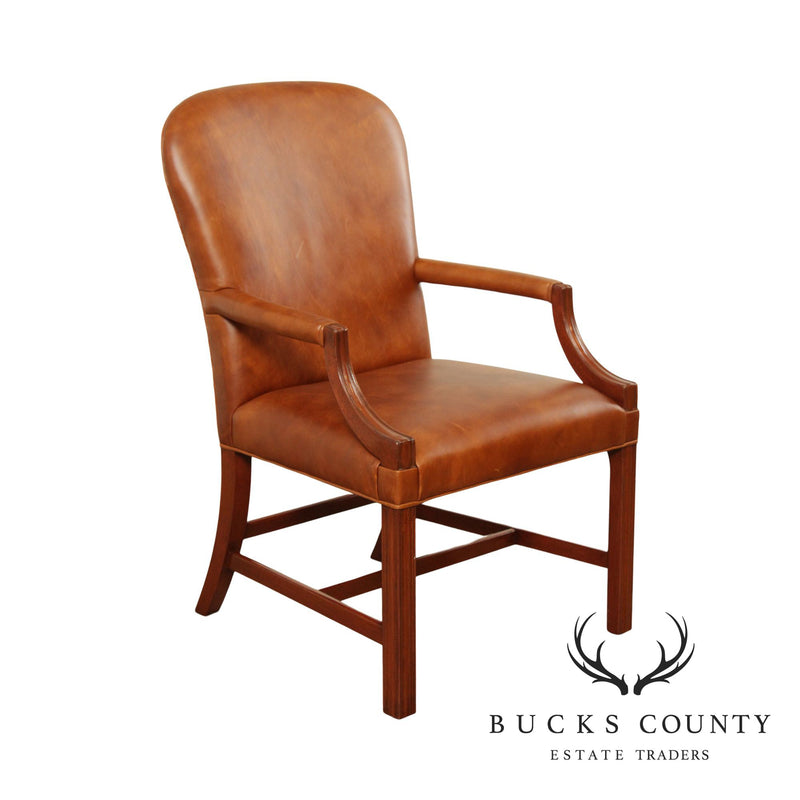 ralph lauren leather arm chair