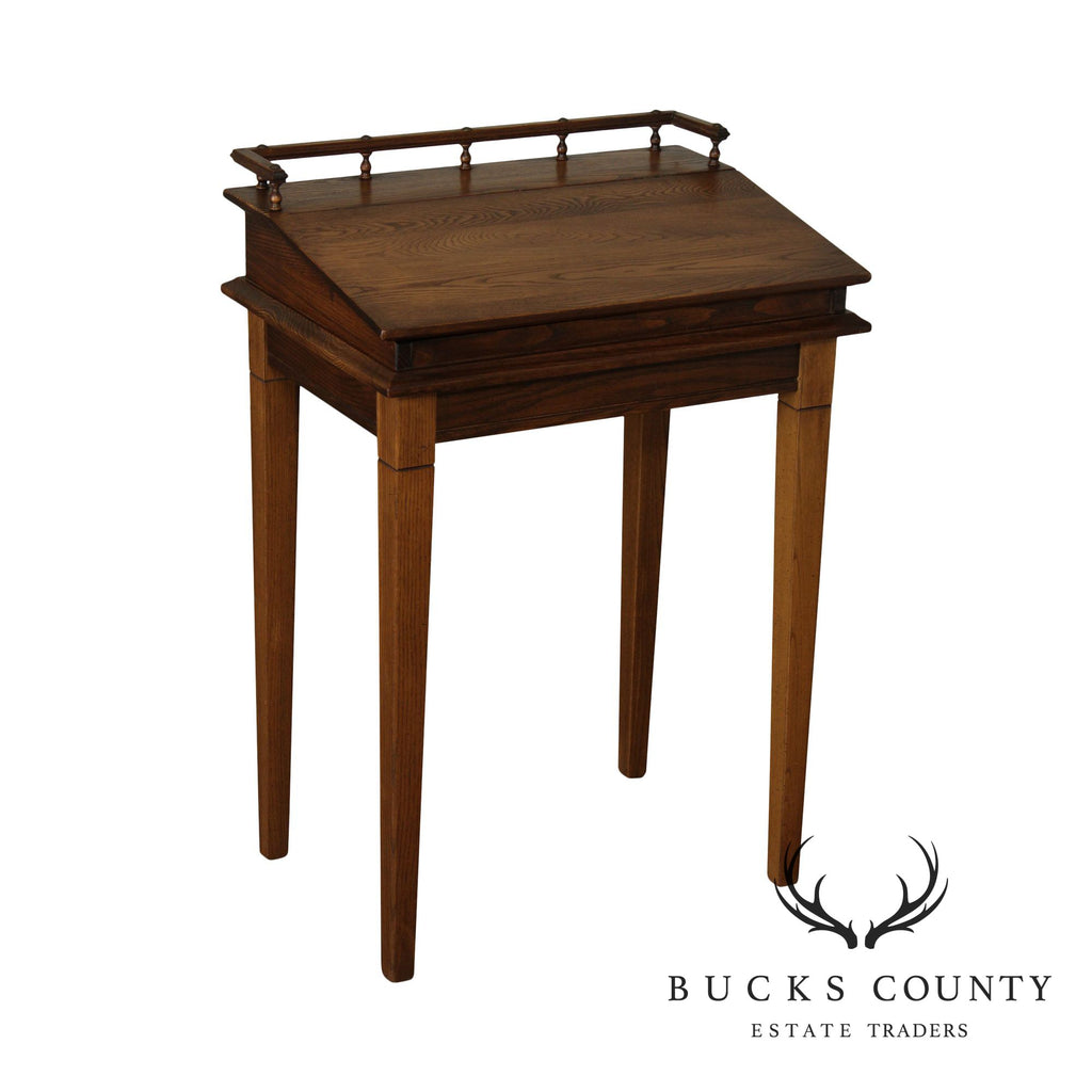 Small Oak Slant Lid Writing Desk Bucks County Estate Traders