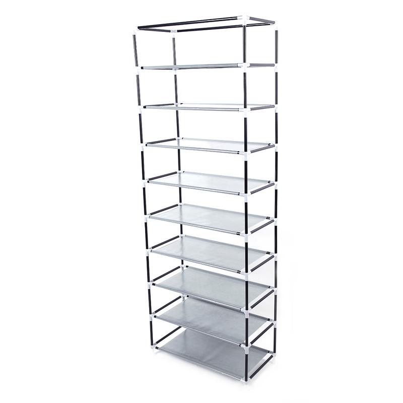 9 Layers Shoe Rack Cabinet Frame Can Be Moved Detachable Non Woven Sho Homeinns