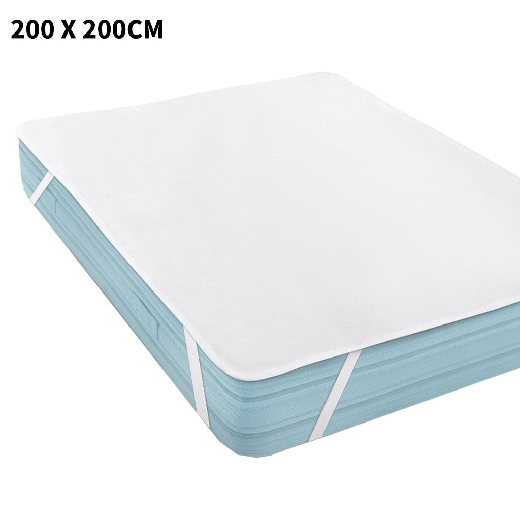 Terry Cloth Waterproof Bed Sheet For Mattress Pad & Topper With Band Bed Protector Waterproof Mattress Protector 200 x 200 cm 8P