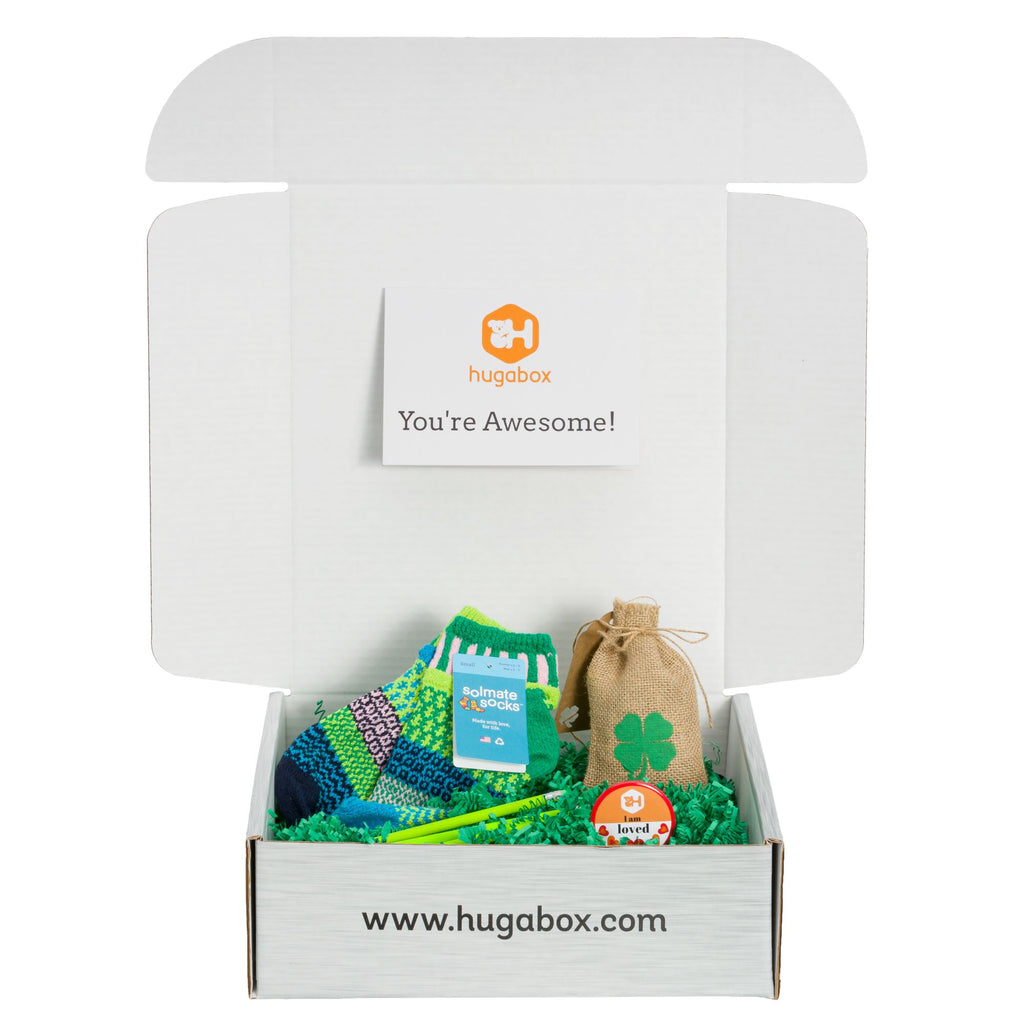 hugabox celebrating St. Patrick's Day