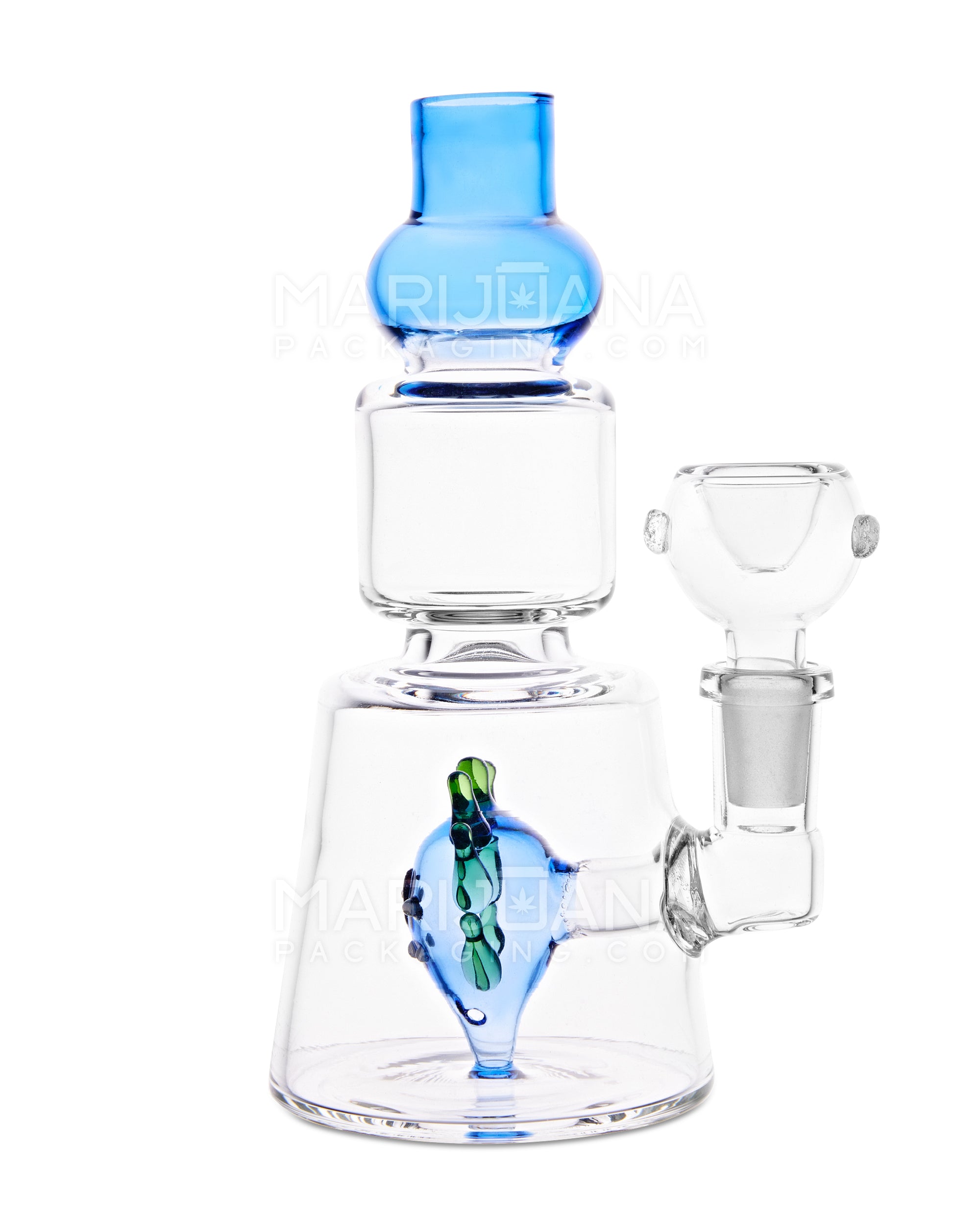 6 Inch USA Glass Sidecar Funnel Glass Water Pipe - Smoke