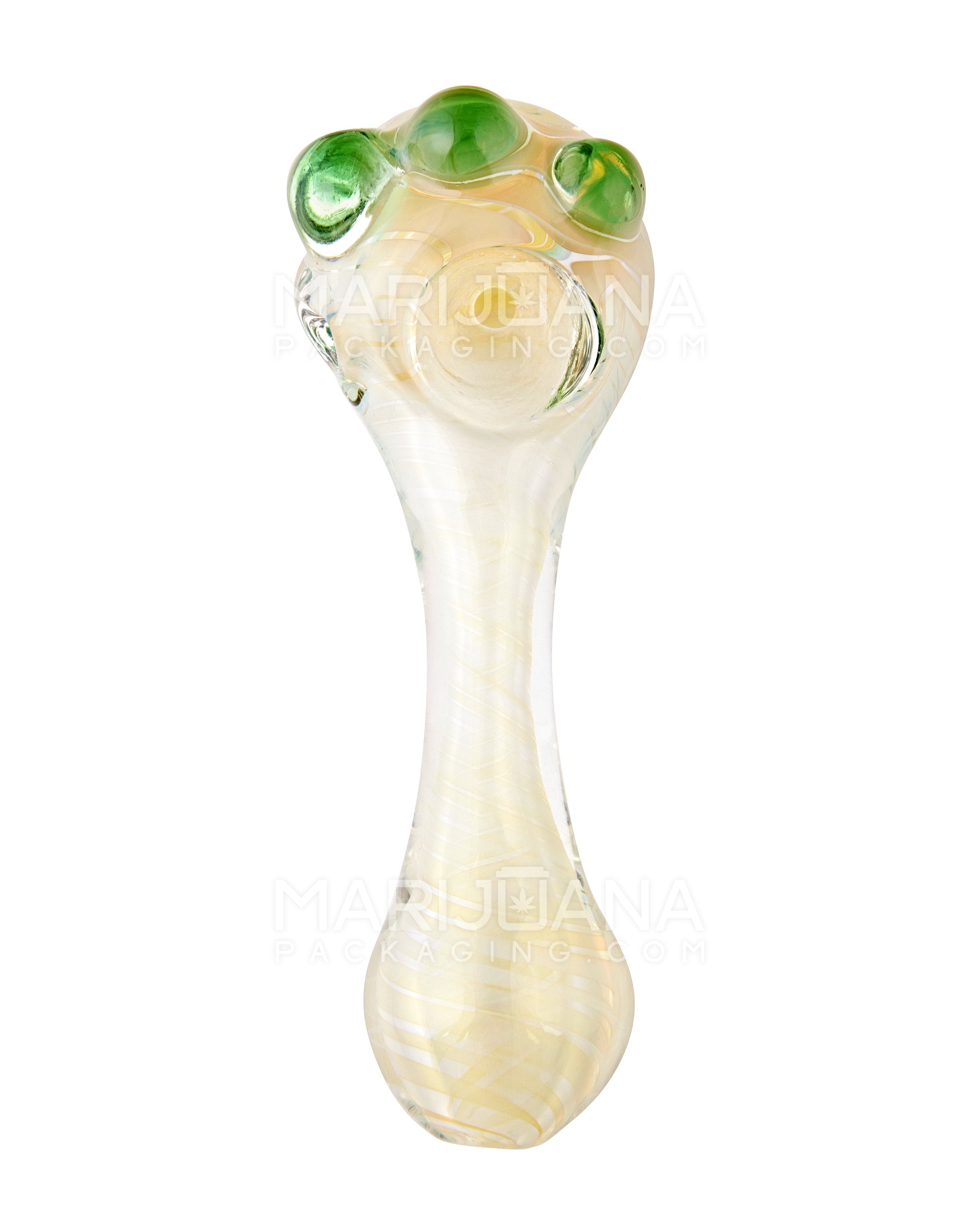 Swirl & Fumed Bulged Spoon 3.5 Inch Hand Pipe - Assorted