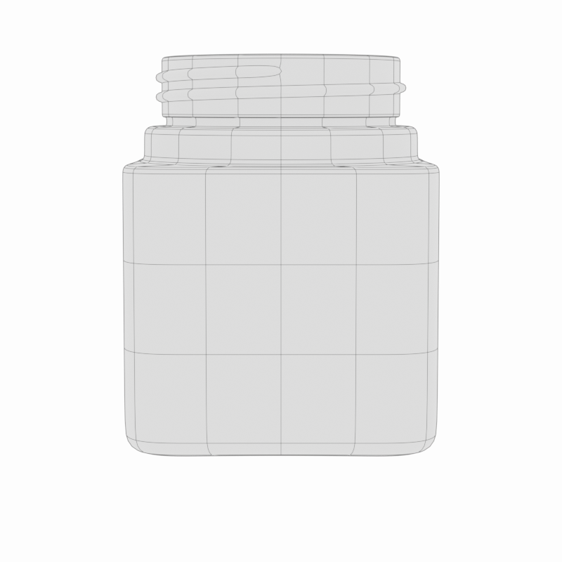 24ea - 7 Oz Square Glass Jar With Lid | Width: 2 3/4