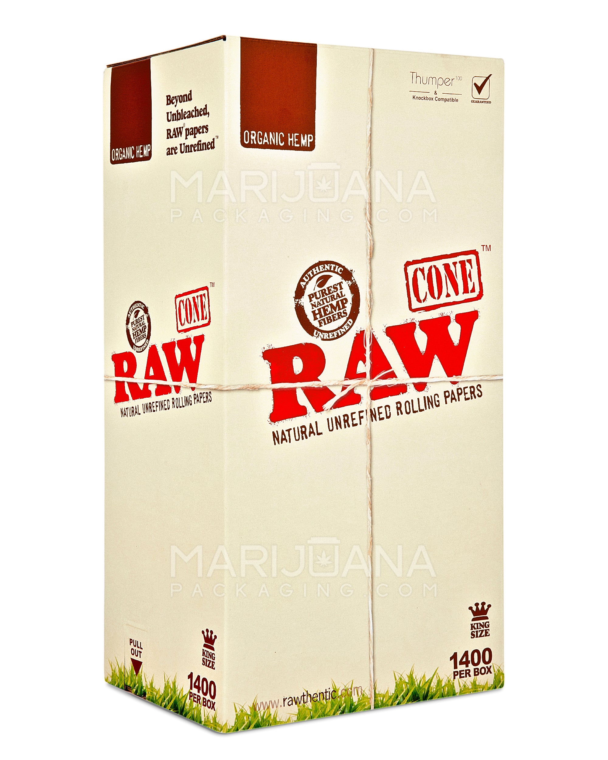 RAW 180mm Emperador Super Sized Pre Rolled Organic Hemp Paper Cones 24