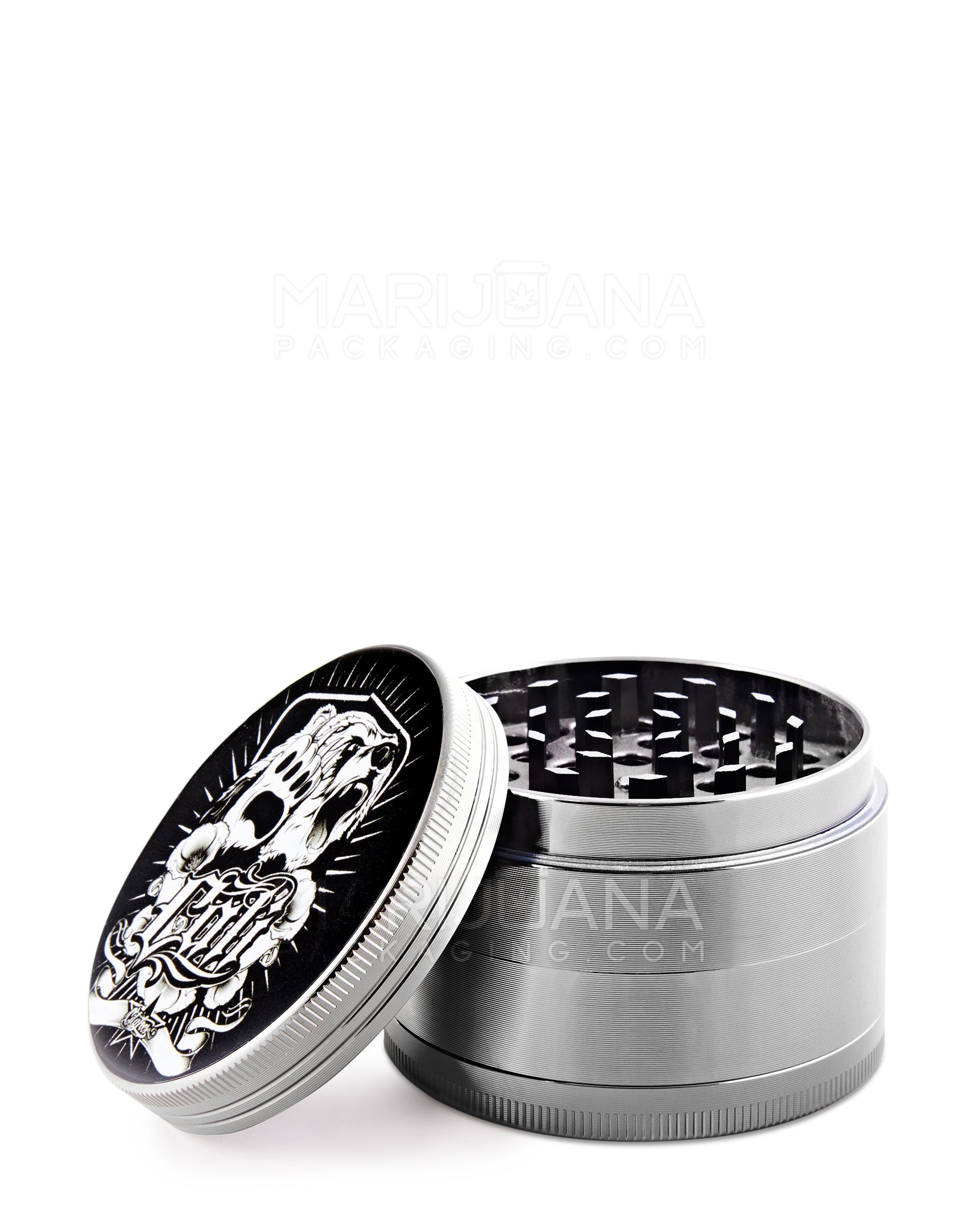 Silver Metal Grinder, Marijuana Packaging