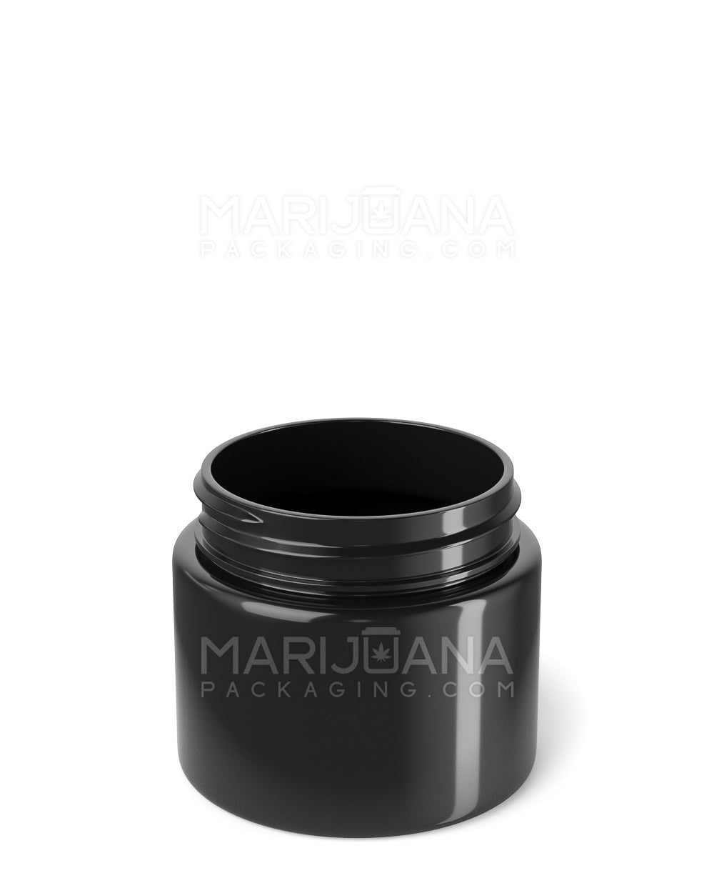 3oz Straight Sided Black Glass Jars 50mm - 100 Count with CRC Lids