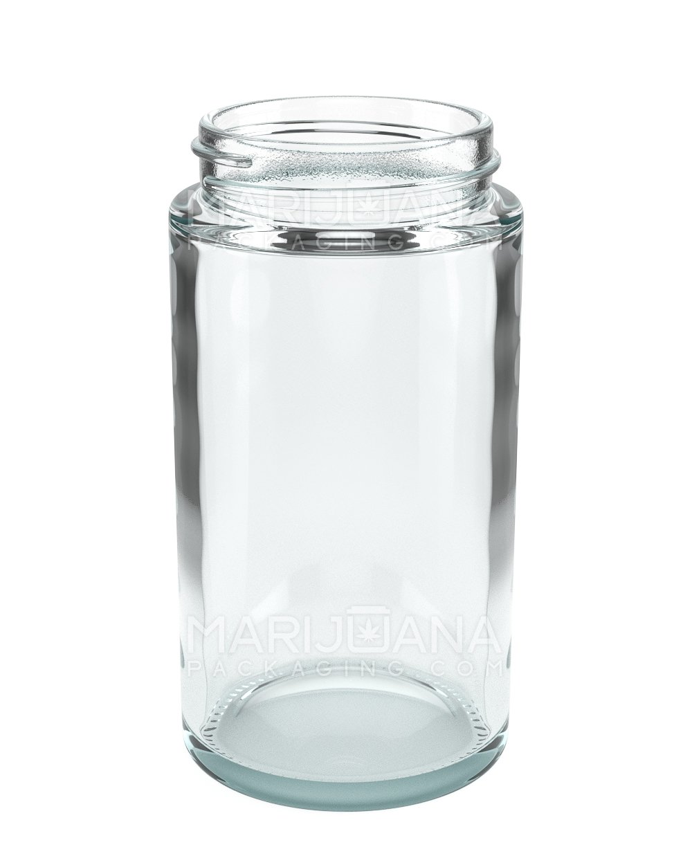 Clear Straight-Sided Glass Jars - 6 oz, Gold Metal Cap