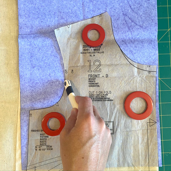 Using carbon tracing paper for sewing