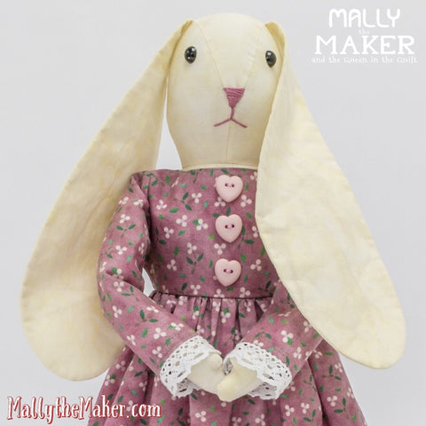 Ms. Bunny Doll Sewing Pattern - Rabbit Doll from Mally the Maker