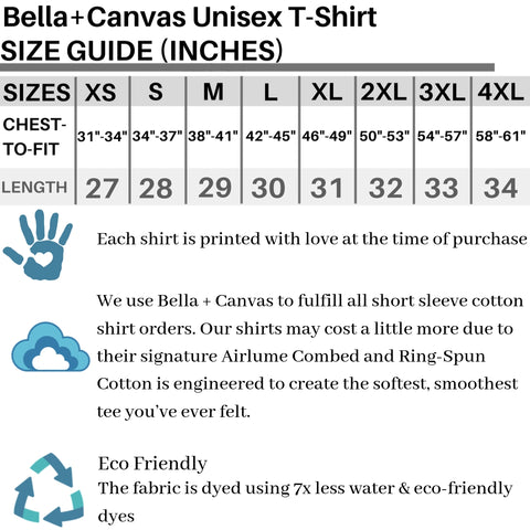 Bella Canvas 3001y Size Chart