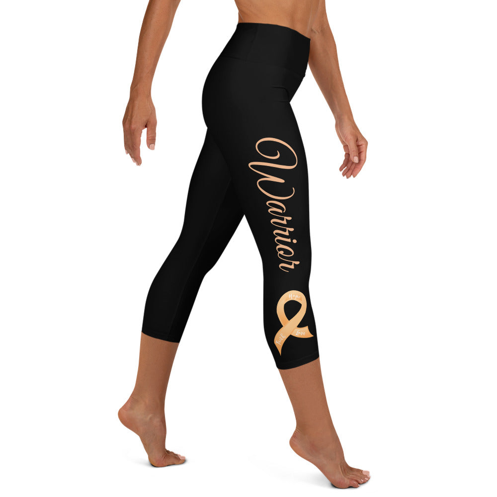 Download Endometrial Cancer "Warrior" Yoga Capri Leggings (Black ...