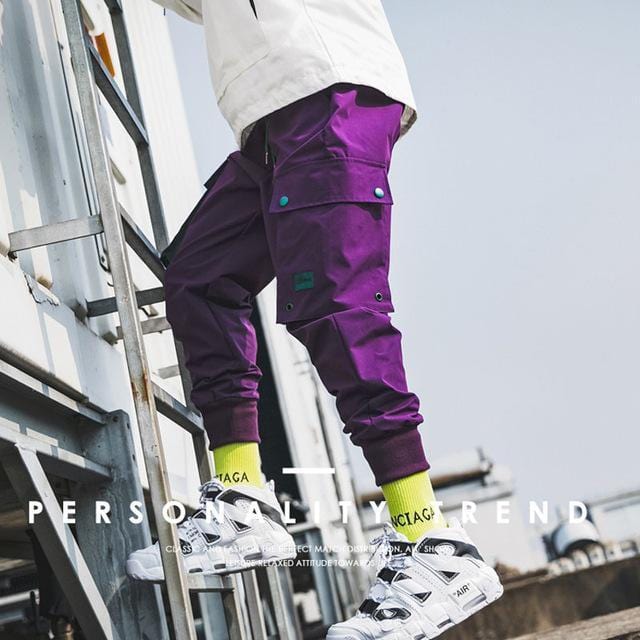 purple cargo pants womens