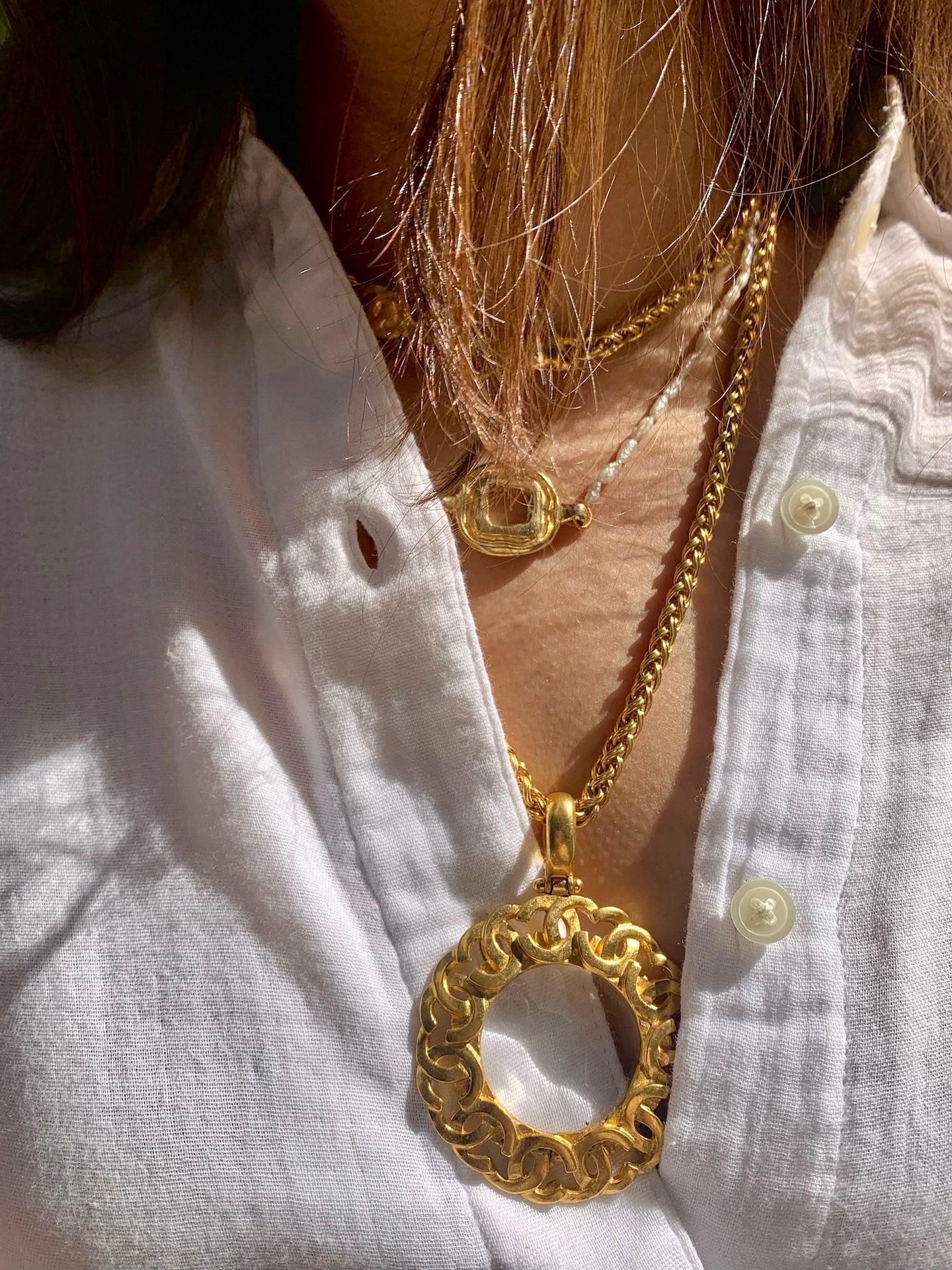 Chanel Resin Padlock Necklace BlackSilver  Laulay Luxury