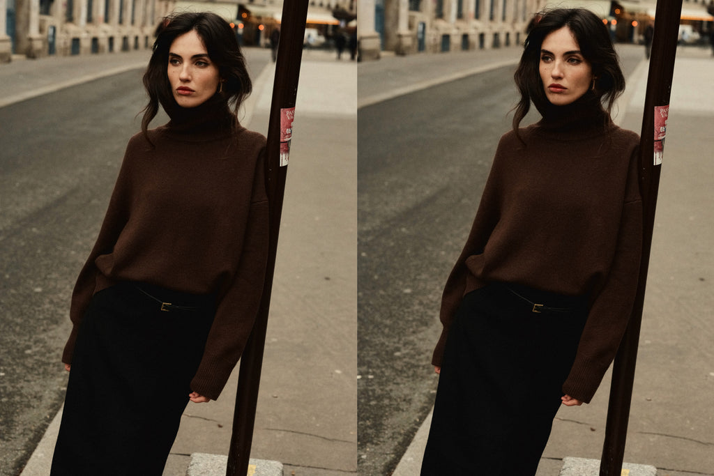 cashmere sweater - women - knitwear - chocolate