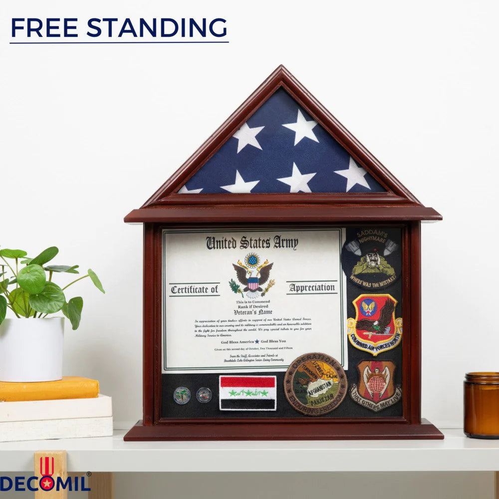 flag and certificate display case
