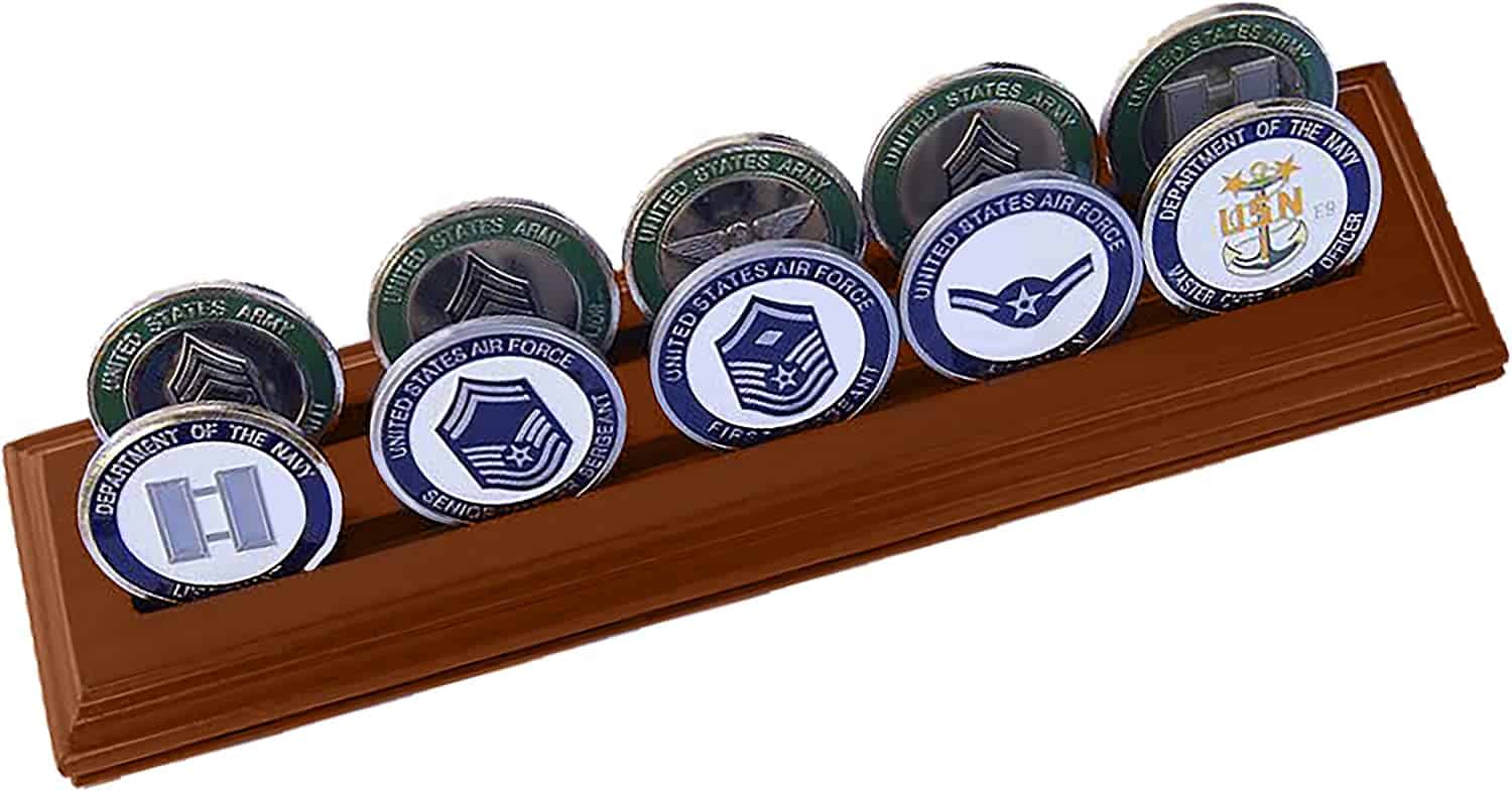 2 Rows Challenge Coin Holder, 2 Rows Coin Holder (12 Coins)