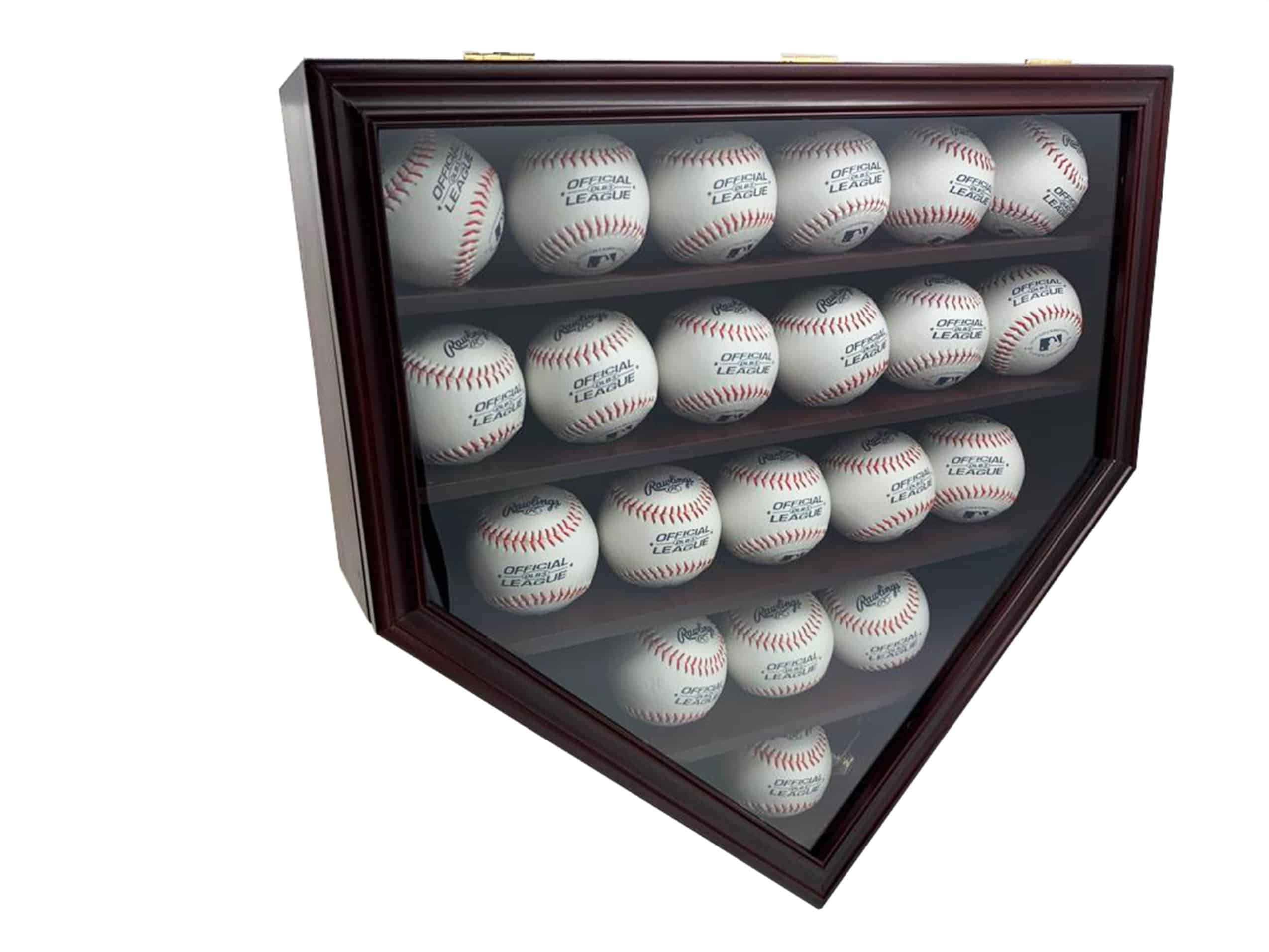 DECOMIL - Ultra Clear UV Protection Baseball / Football Jersey Frame Display Case Shadow Box, Cherry