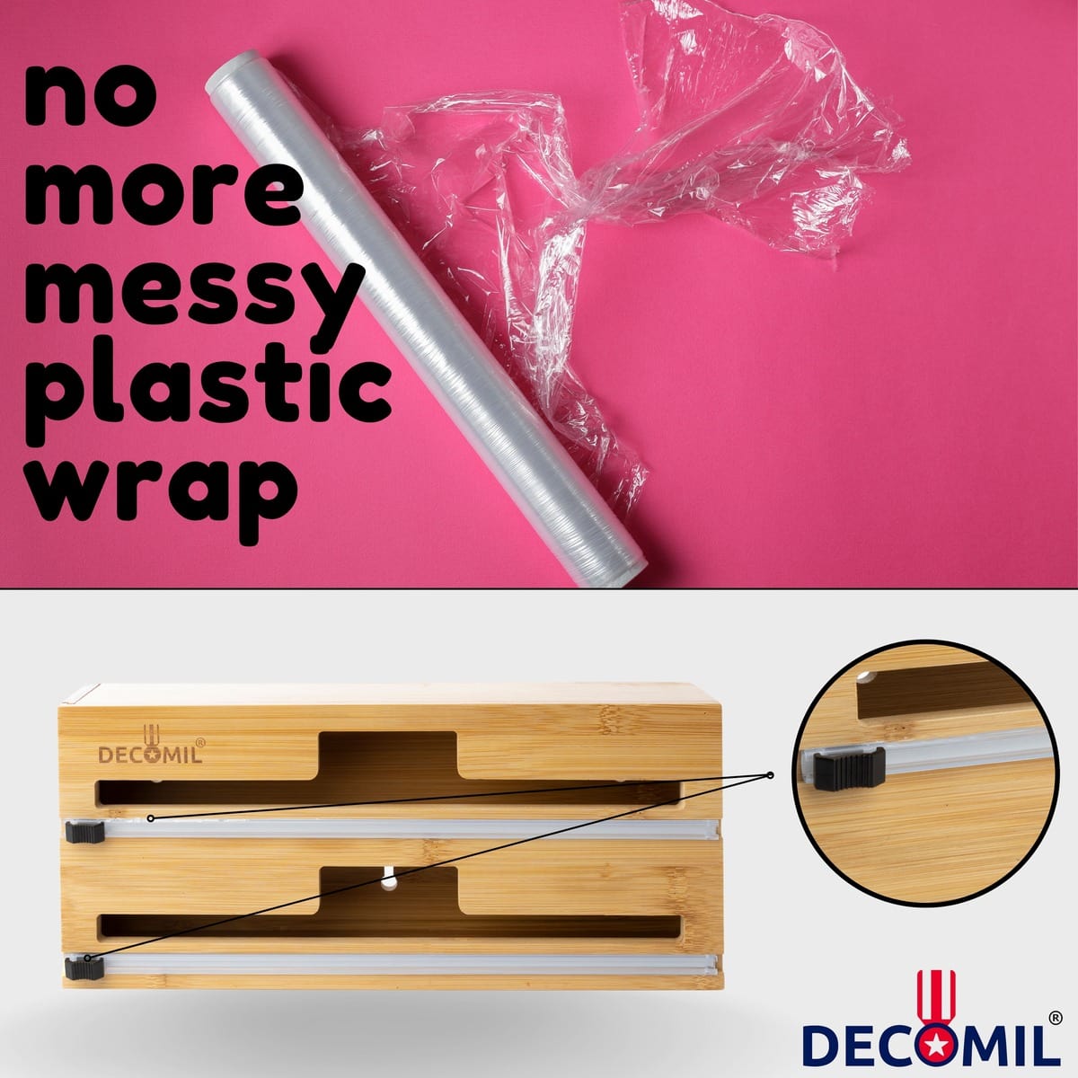 DECOMIL – Ziplock Bag Storage Organizer | Plastic Bag Organizer |Baggie Organizer Dispenser for Drawer | Food Storage Bag Organizer