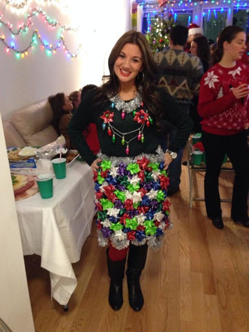 Cute Xmas Sweater Idea for DIY Party Dress 