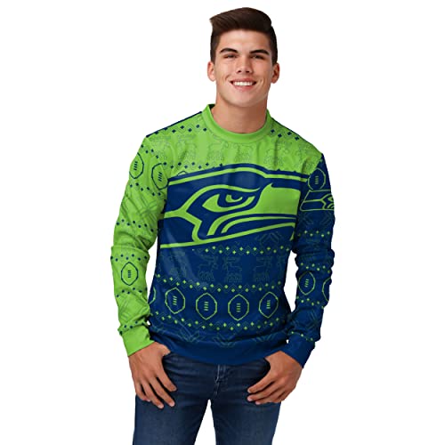 Seattle Seahawks Big Logo NFL Ugly Sweater - TH061221 - USALast