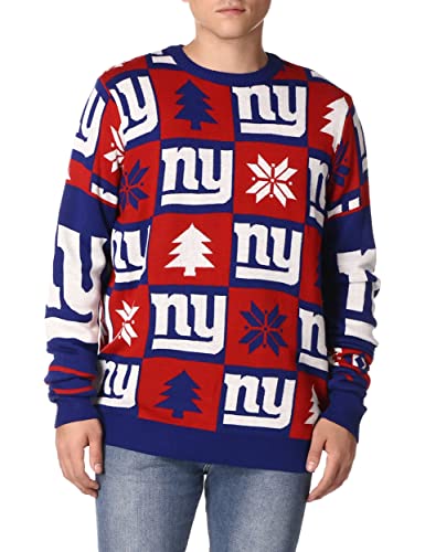 NFL NEW YORK GIANTS PATCHES Ugly Sweater, Large – Ugly Christmas