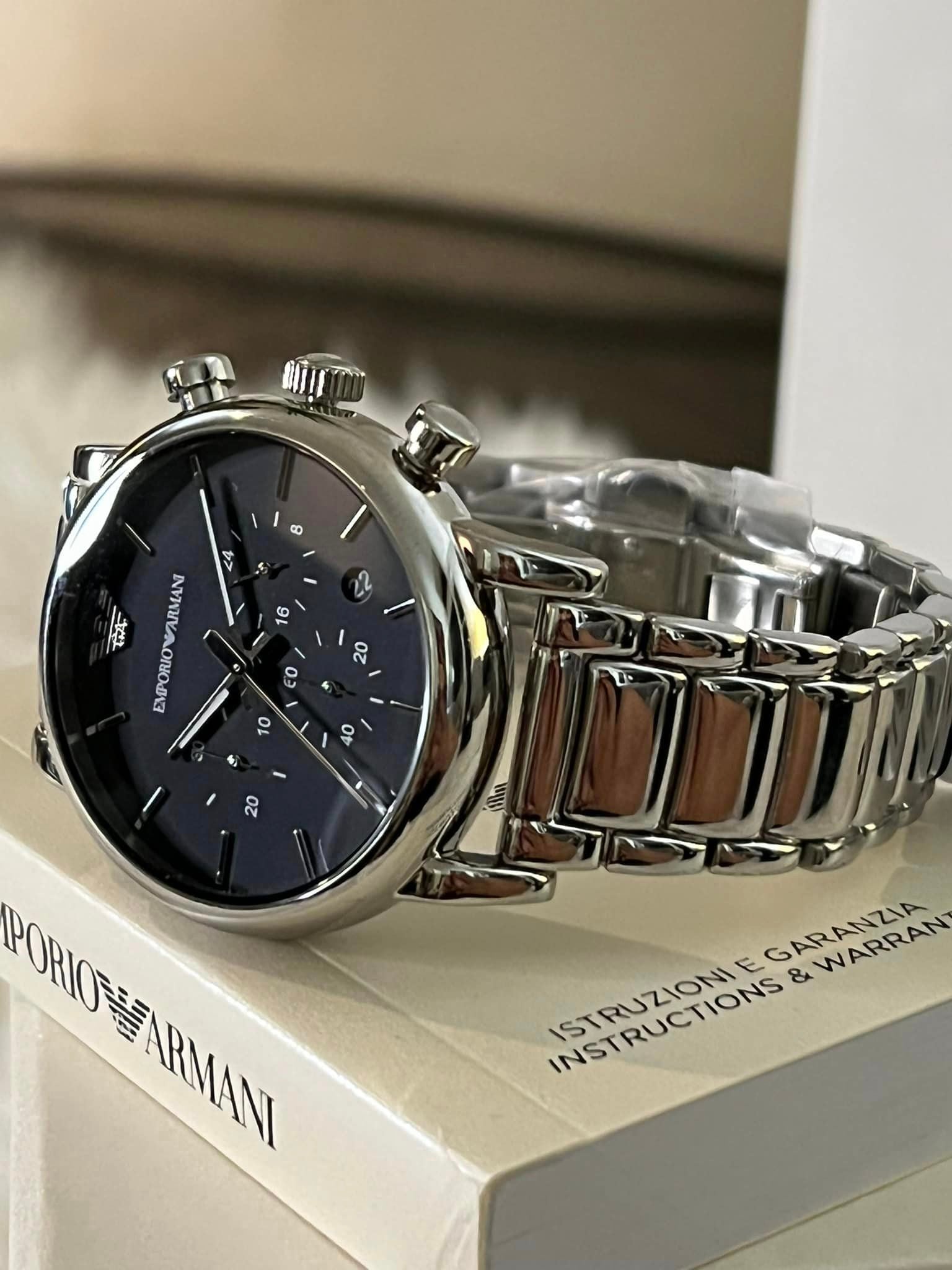 Emporio Armani Men's Chronograph Steel Watch – Club de Mode