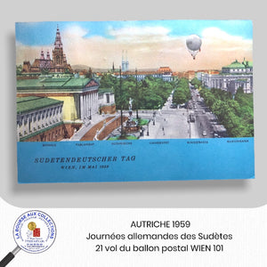 AUTRICHE 1959 - Carte postale des Journées allemandes des Sudètes 18/05.1959