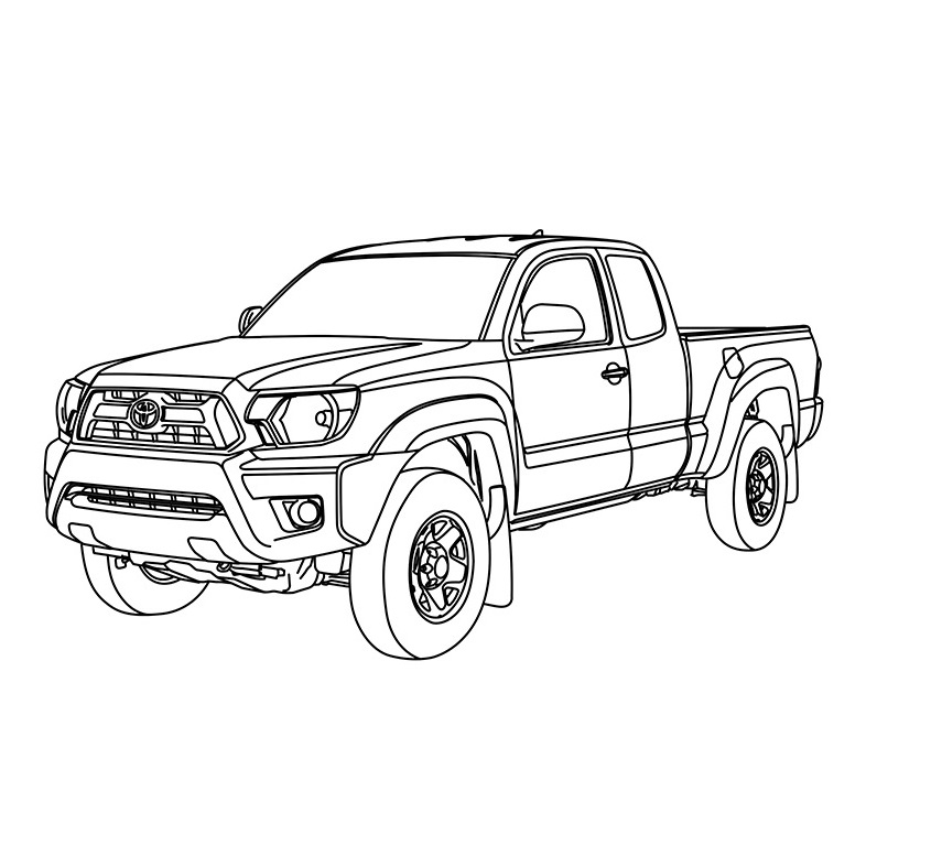 Toyota Drawing Sketch Coloring Page