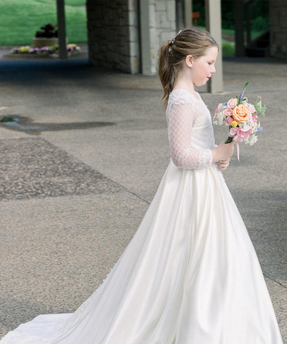 communion dresses with sleeves