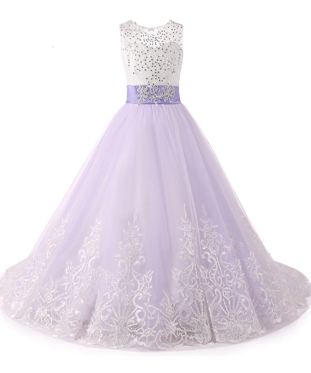 violet gown for kids