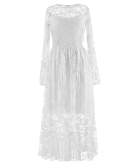 rustic white lace dress